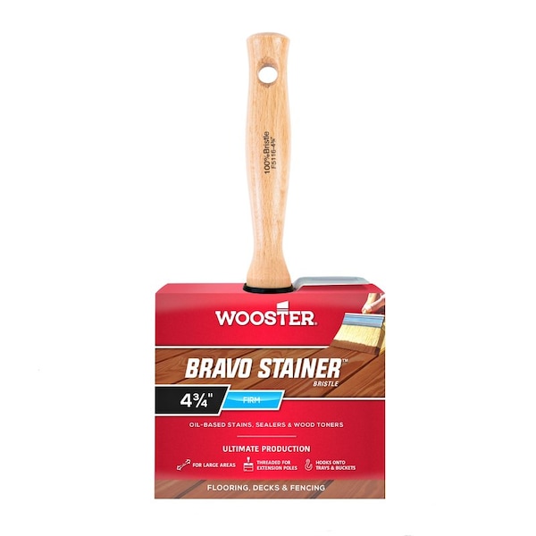 Wooster Wooster Bravo Stainer 4-3/4 in. Firm Flat Stain Brush F5116-4 3/4 - main